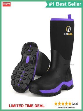 6mm Neoprene Waterproof Insulated Knee High Rain Boots